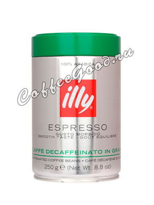 Кофе Illy в зернах Decaffeinato 250 г